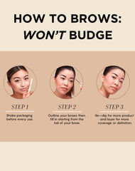 HALEYS precision brow pen 16-hour wear test on brows.