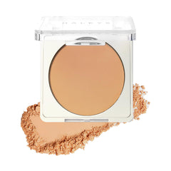 HALEYS Re-cover pressed powder compact for portable touch-ups and shine control.