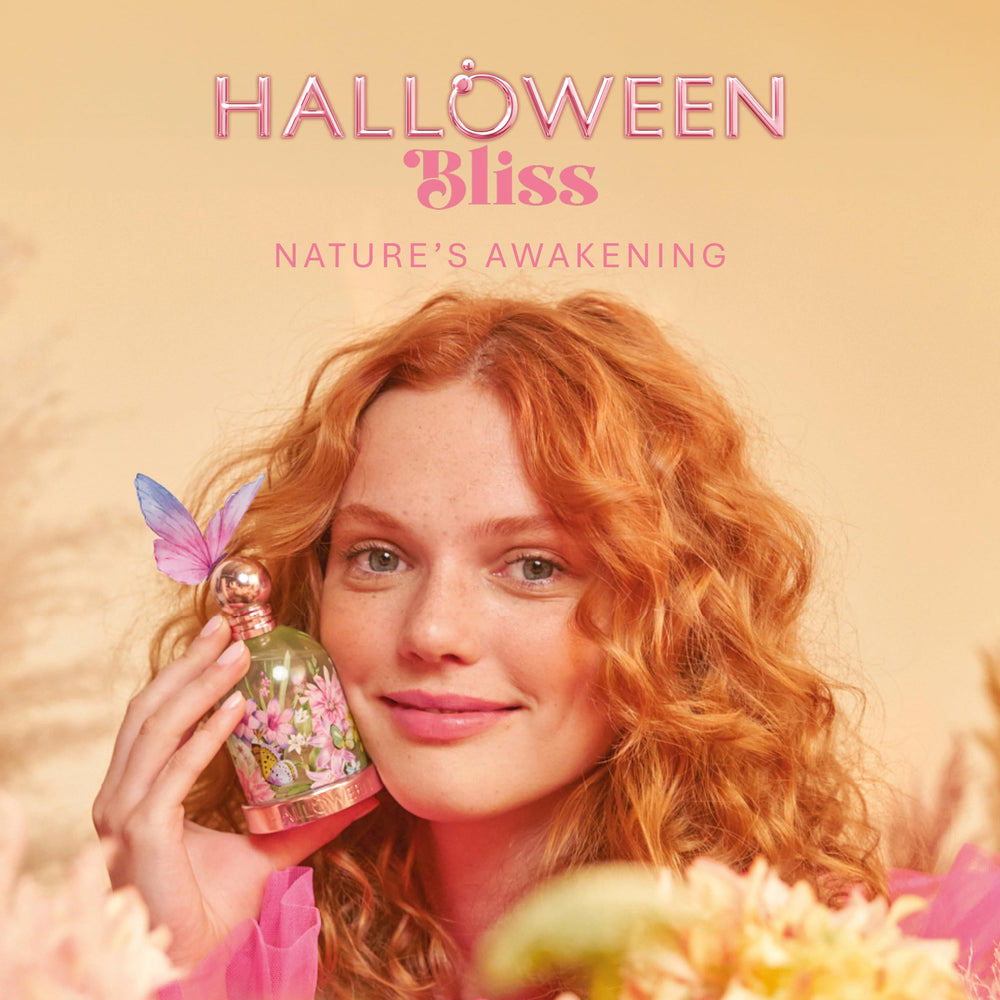 Close-up of cap on Halloween Bliss EDT bottle.