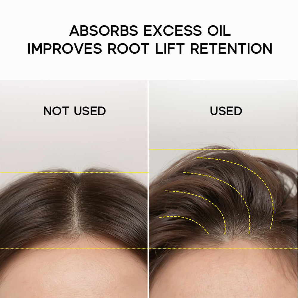HALOVIDA root lift visual showing volumizing effect after use.