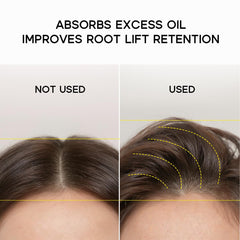 HALOVIDA root lift visual showing volumizing effect after use.