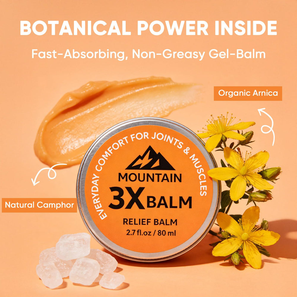 Halpilt Mountain 3X Relief Balm with arnica and camphor emphasizes cooling comfort