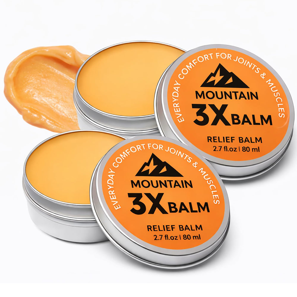 Halpilt Mountain 3X Relief Balm tube in hand for portable post workout relief
