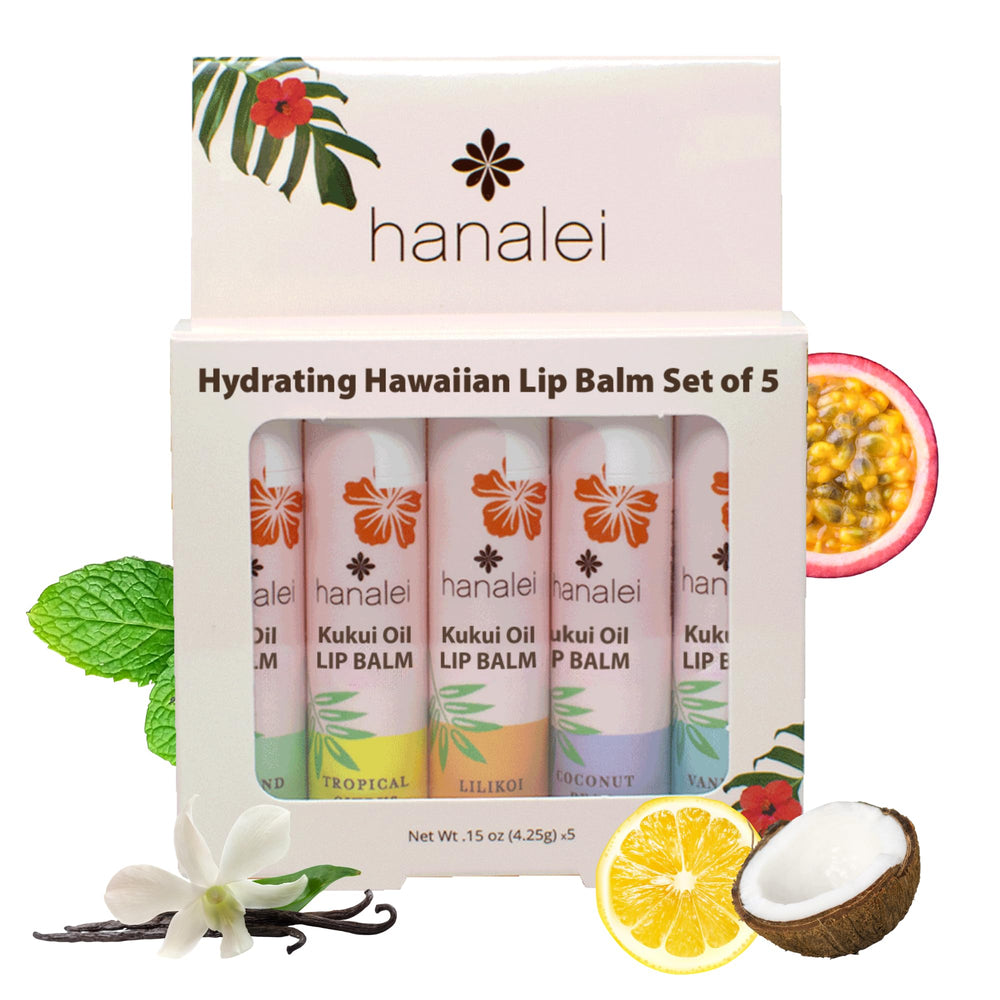 Hanalei Lip Balm Island Mint tube provides long-lasting hydration for dry lips