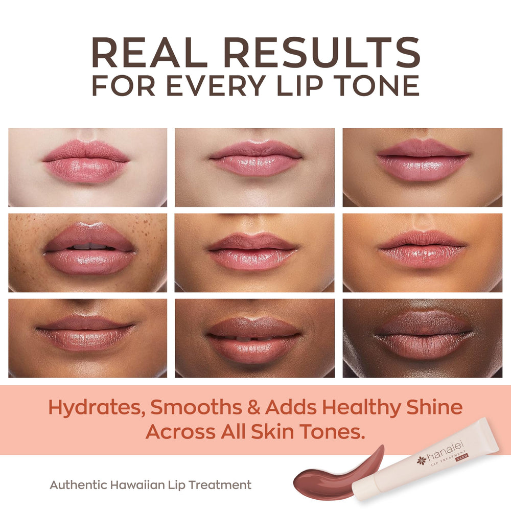 Nightly ritual with Hanalei Lip Treatment for overnight lip hydration.