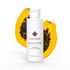 Illustration of Hawaiian noni in Hanalei Papaya Powder Face Cleanser packaging.