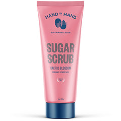 Hand in Hand sugar scrub bergamot-basil jar; exfoliates gently for radiant skin.