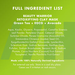 Before and after look with Handmade Heroes Green Tea EGCG Clay Mask