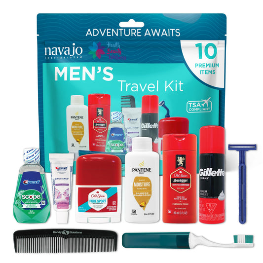 Handy Solutions travel kit bag open, organized for on-the-go grooming.