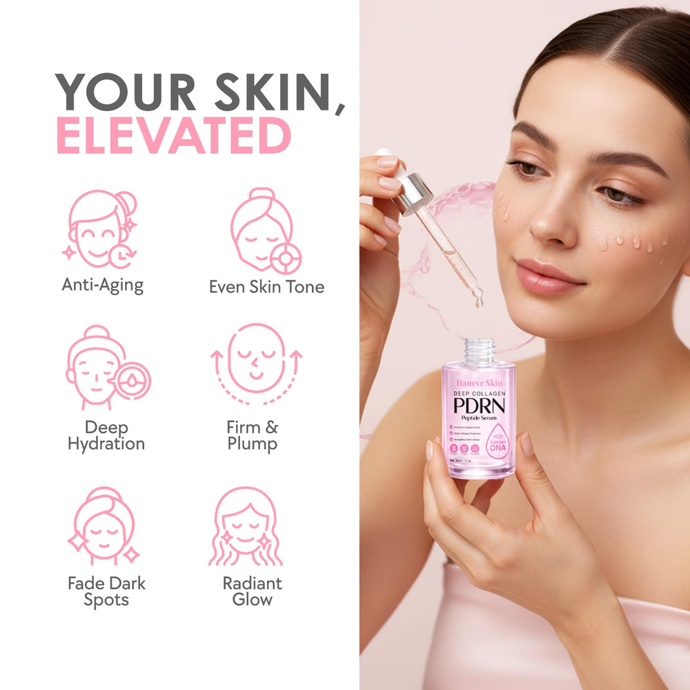 Haneve Skin serum dropper dispensing a precise amount