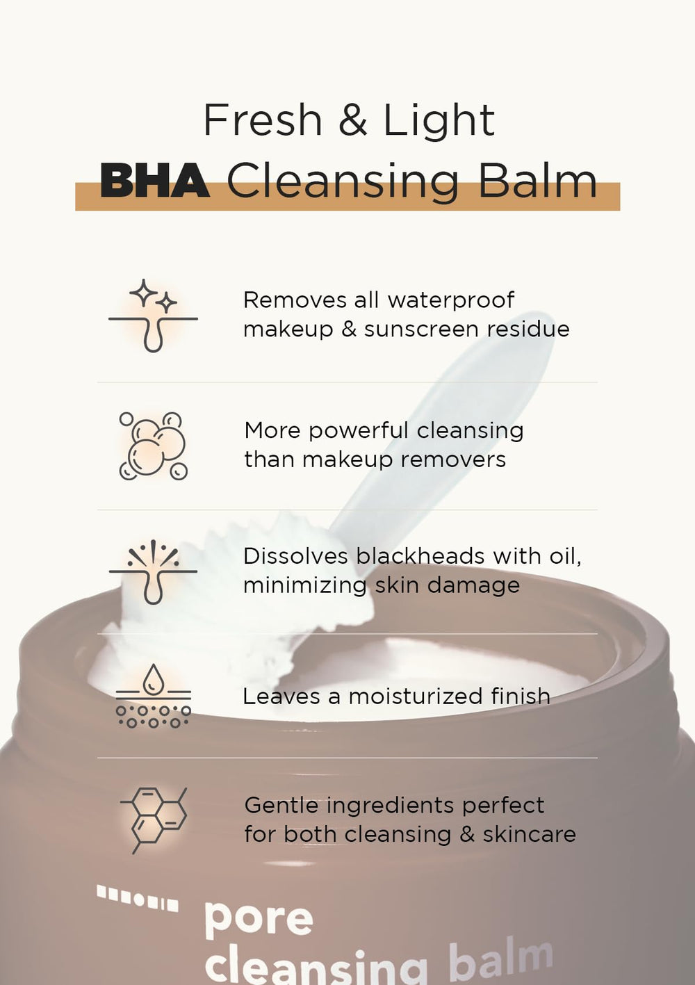 Hanskin BHA Pore Cleansing Balm first cleanse for double-cleansing routines