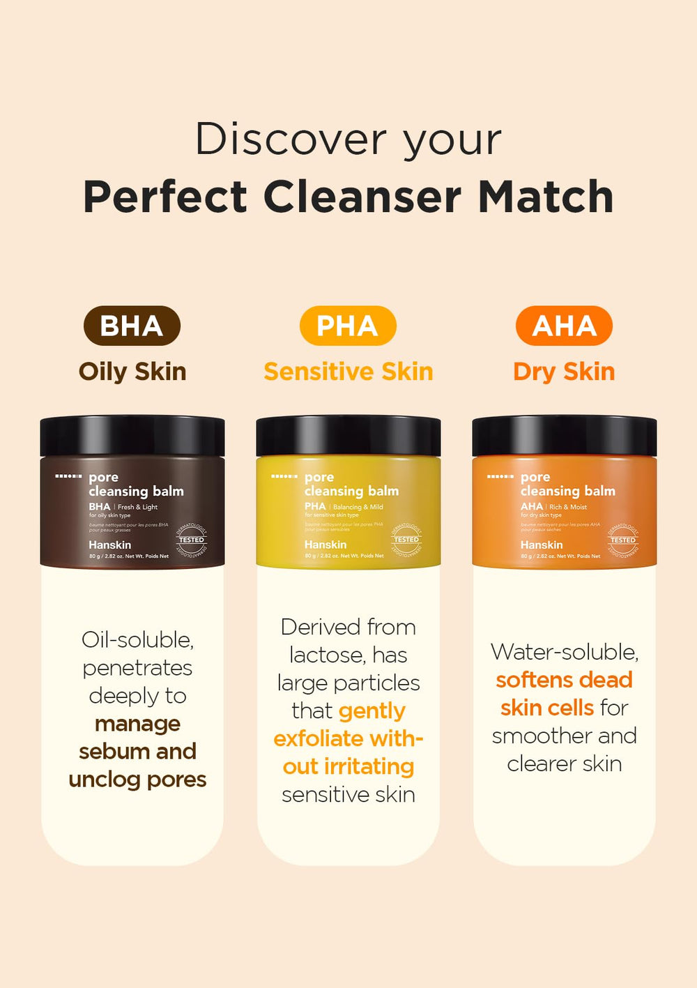 Hanskin BHA Pore Cleansing Balm removes makeup and sunscreen smoothly