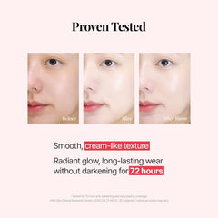 Hanskin DD Cream hydrating-base texture for dewier, radiant skin.