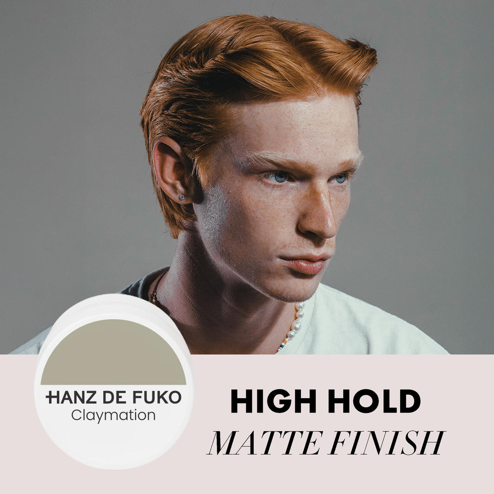 Hanz de Fuko Modify Pomade jar creates classic slick styles with medium hold and shine.