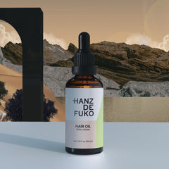 Hanz de Fuko vegan oil application on damp hair for smooth texture