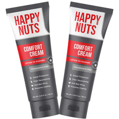 HAPPY NUTS Comfort Cream Deodorant packaging highlights fragrance-free formula