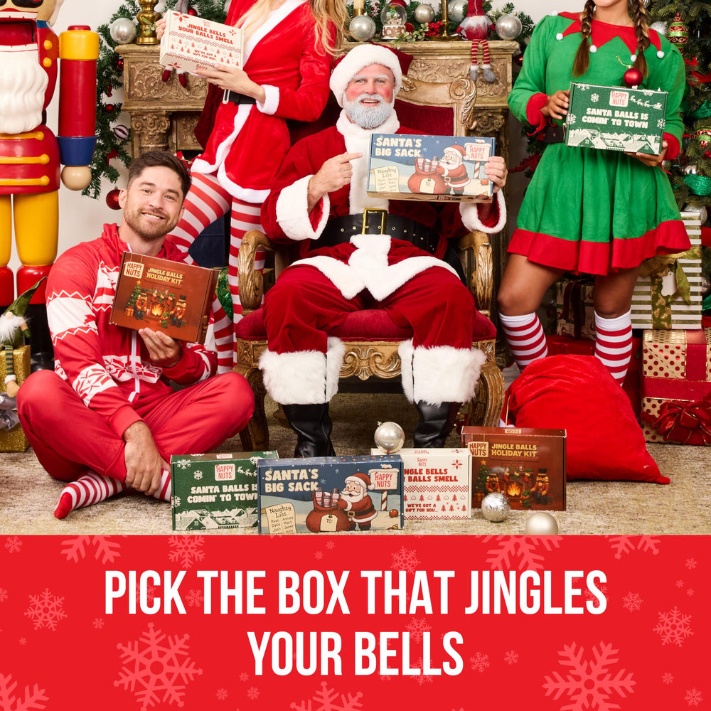 Happy Nuts Holiday gift set combines humor with useful grooming items.