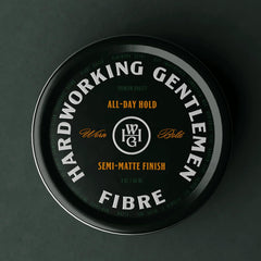 Hardworking Gentlemen Fibre packaging back view with branding.