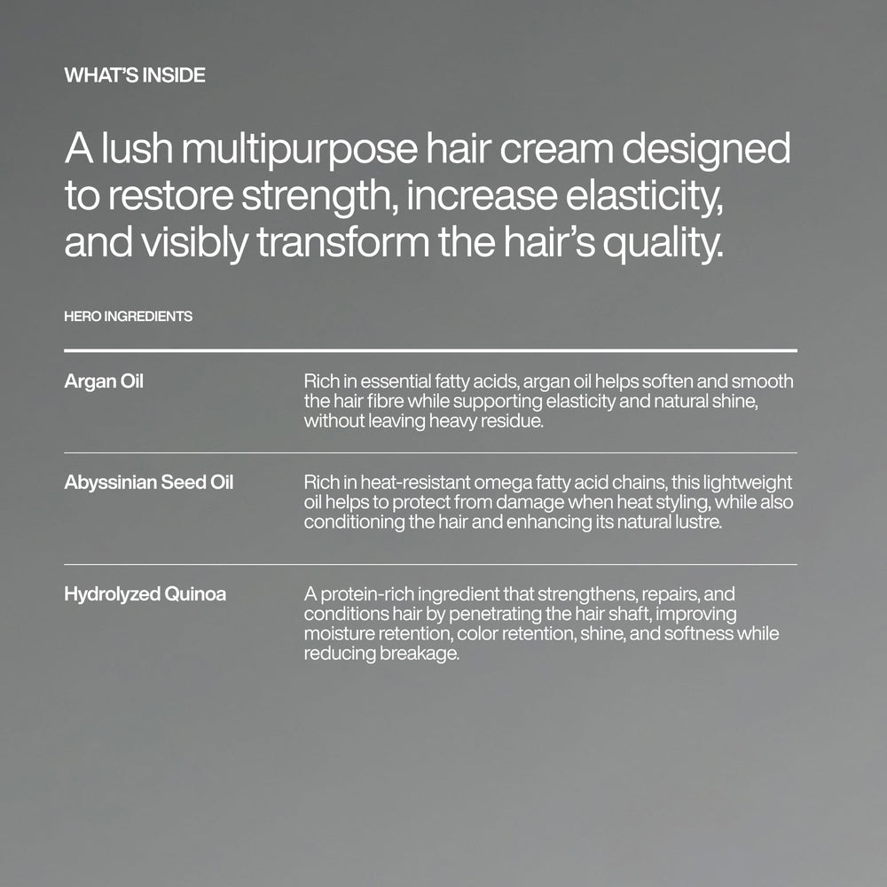 Harklinikken Hair Hydrating Creme on-dry-hair finishing for frizz control.