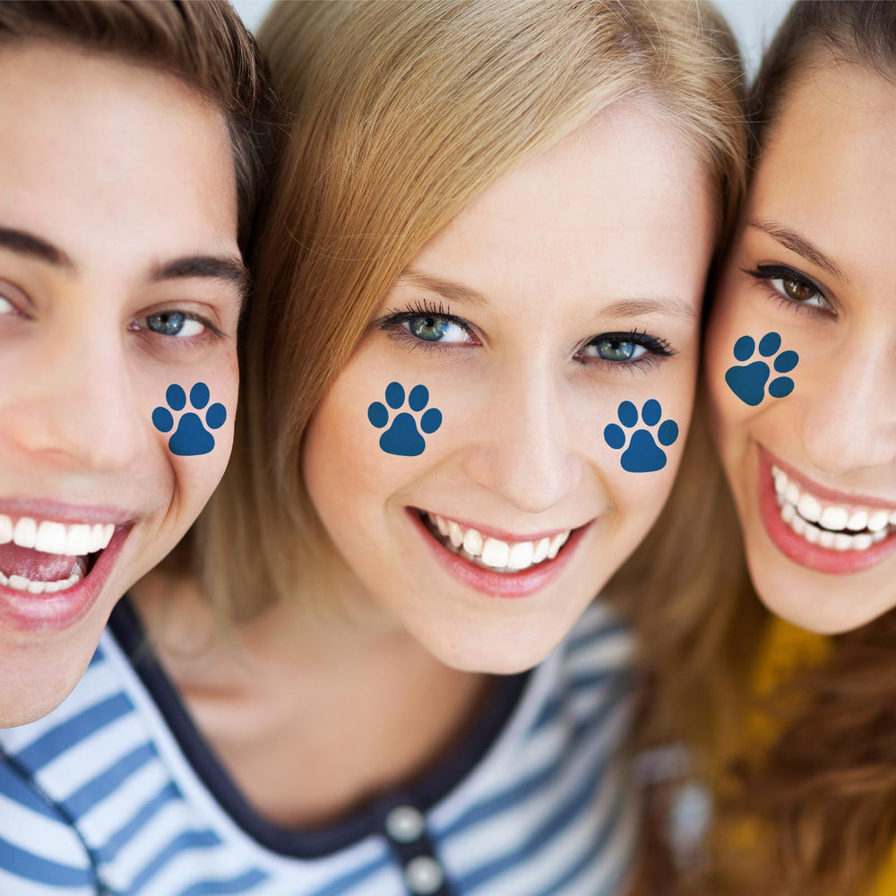 Harloon blue paw print tattoos are removable and easy to peel off.