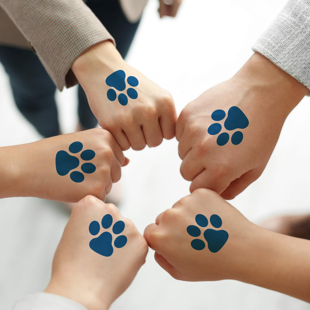 Harloon versatile paw print tattoos for decorations at animal-themed events.