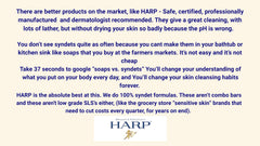 HARP fragrance-free body wash bar recyclable packaging reduces waste.