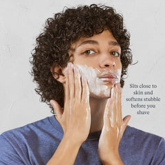 Harry's Shaving Cream nozzle closeup for easy application.