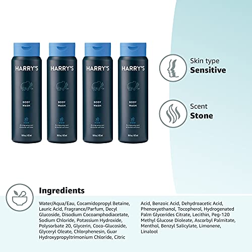 Harry's Stone 4-pack packaging offers convenient, value-packed skincare access.