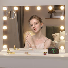Hasipu mirror includes USB-C charging for quick device power.