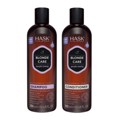HASK Blonde Care shampoo bottle for color-safe cleansing and soft shine