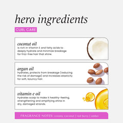 HASK Coconut Argan Oil ingredients graphic highlighting nourishing oils.