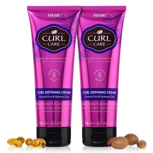 HASK Curl Care bundle packaging highlights vegan, cruelty-free formula.