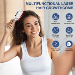 HAUBAT Laser Therapy Hair Growth Comb packaging highlighting travel-friendly design