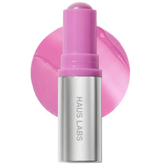 HAUS LABS Color Fuse lip-cheek balm in Glassy Lilac offers dewy color.