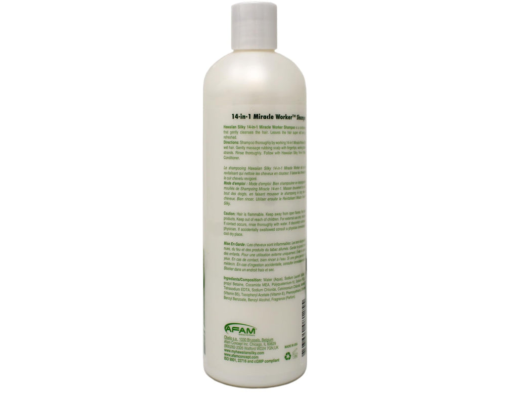 Close up of dry scalp care with Hawaiian Silky formula