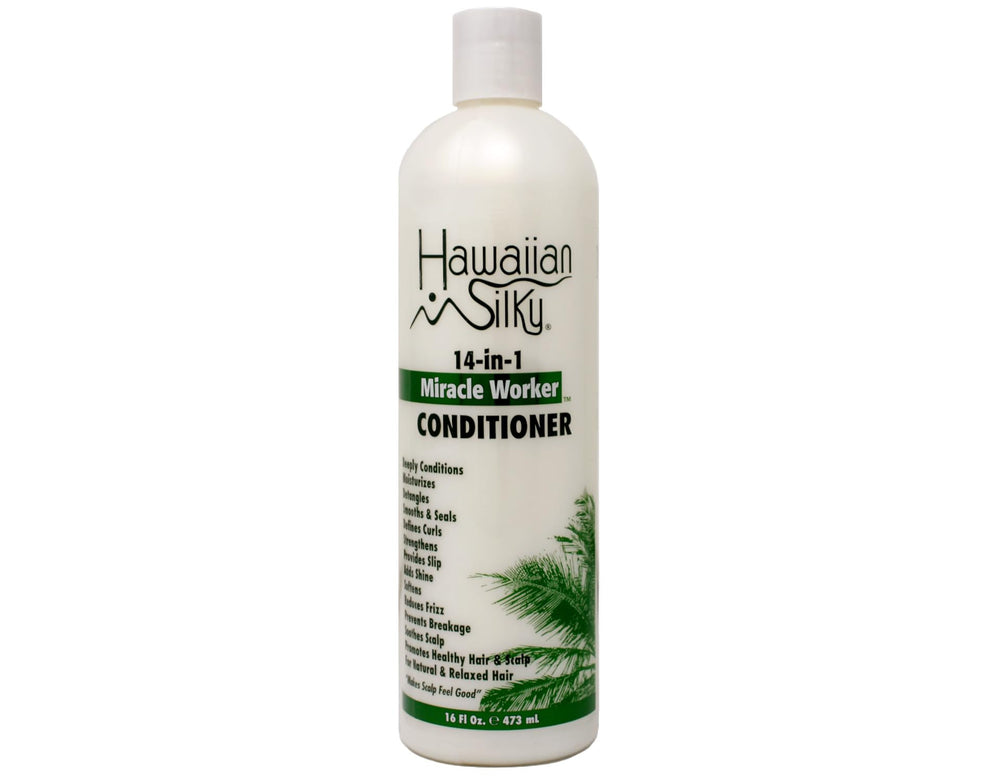 Hair after wash showing softness and manageability with Hawaiian Silky