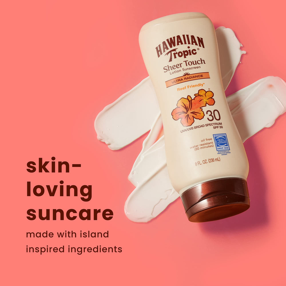 Hawaiian Tropic silk hydration after sun lotion bottle ready to hydrate skin after sun exposure