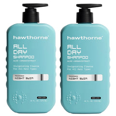 Hawthorne All Day Shampoo bottle front for daily hydration.
