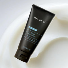 Hawthorne shea butter almond oil ingredient swatch highlighting nourishing components