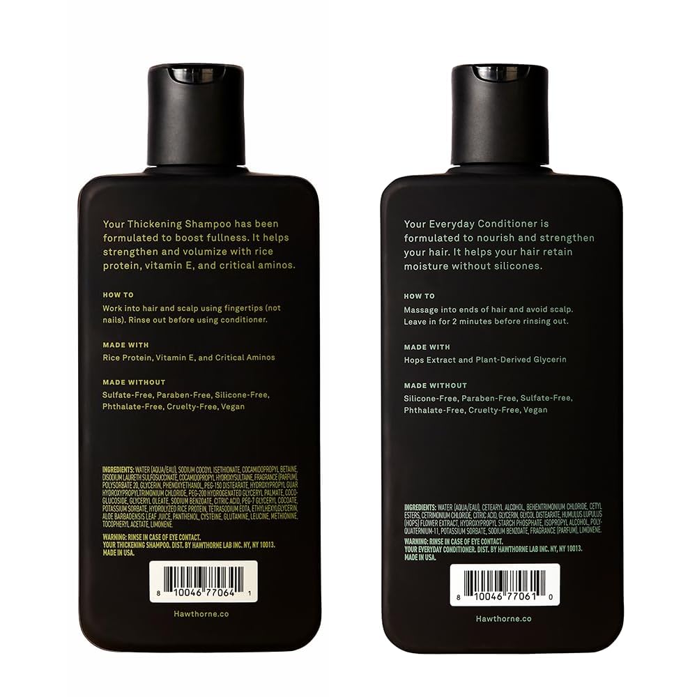 Hawthorne use routine image suggests applying shampoo for everyday care.