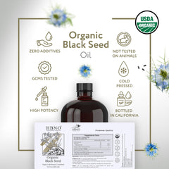 HBNO glass bottle shot emphasizes premium packaging and purity.