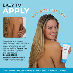 HBY BE YOU BODY orange peel extract boost for balanced color development.