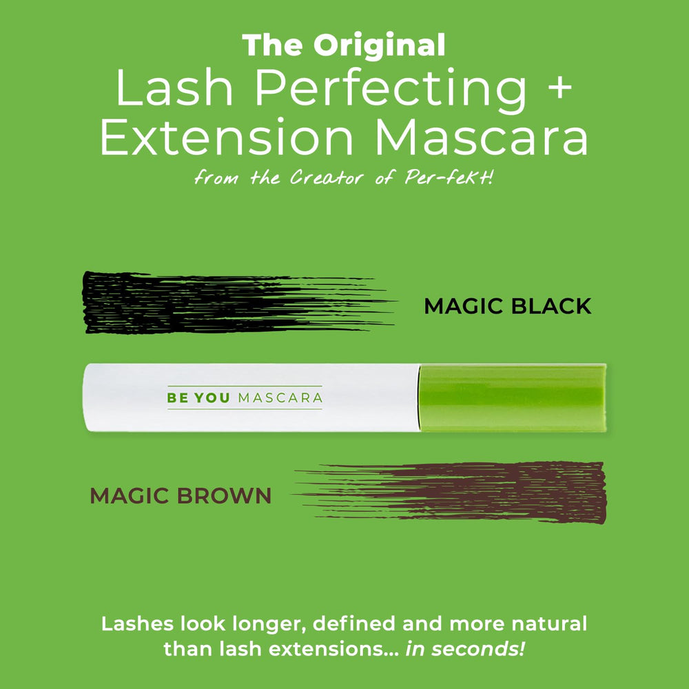 HBY Magic Brown mascara packaging box highlights vegan, cruelty-free credentials.