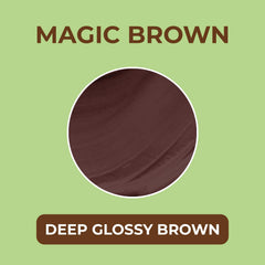 HBY Magic Brown wand tip demonstrates precise application for even short lashes.