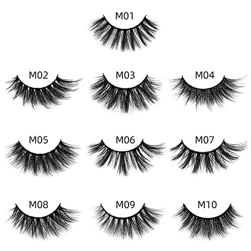 HBZGTLAD 3D faux lashes with mixed lengths for natural, fluffy volume