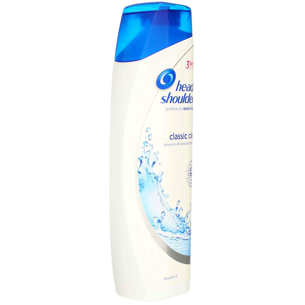 Close-up of Head & Shoulders Classic Clean label on 2-pack