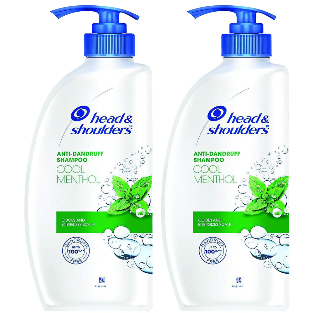 Head & Shoulders Cool Menthol Shampoo bottle with pump for quick cleansing