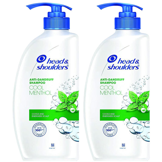 Head & Shoulders Cool Menthol Shampoo bottle with pump for quick cleansing