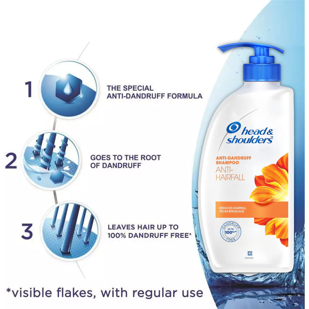 Close-up of Head & Shoulders label with fresh floral scent.