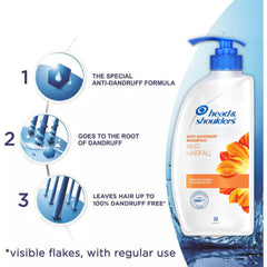 Close-up of Head & Shoulders label with fresh floral scent.